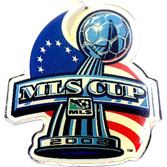 MLS Cup 2002 Vintage Pin - LA Galaxy vs New England Revolution - Picture 2 of 4